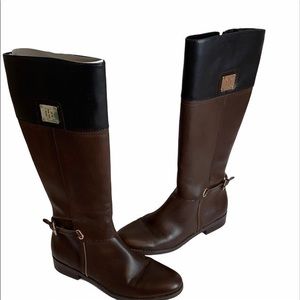 Tommy Hilfiger Brown  and Black Boots